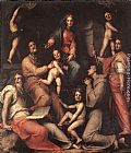 Jacopo Pontormo Canvas Paintings - Madonna and Child with Saints